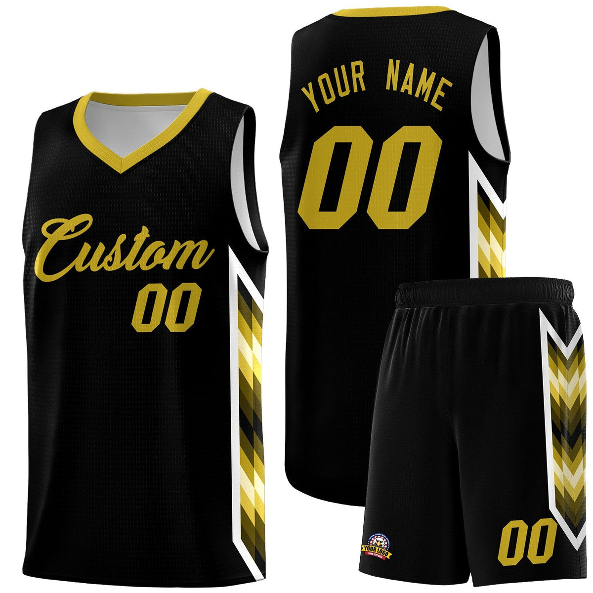 Custom Black Mosaic Gradient Fashion Sports Uniform Basketball Jersey|KXKSHOP