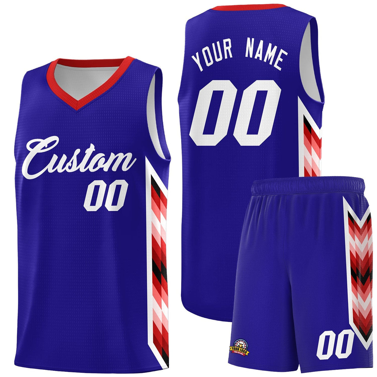 Custom Royal Mosaic Gradient Fashion Sports Uniform Basketball Jersey|KXKSHOP