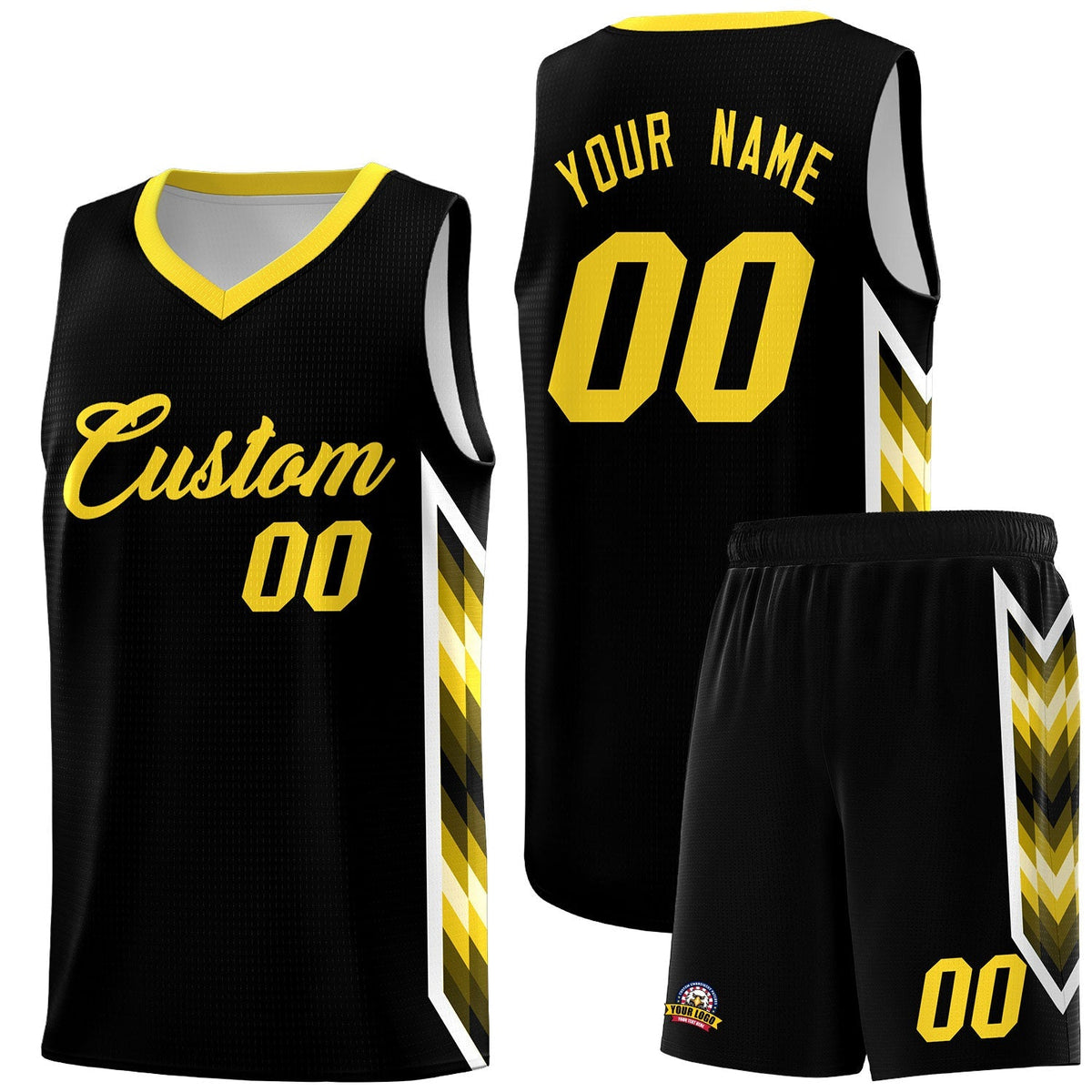 Custom Black Mosaic Gradient Fashion Sports Uniform Basketball Jersey|KXKSHOP