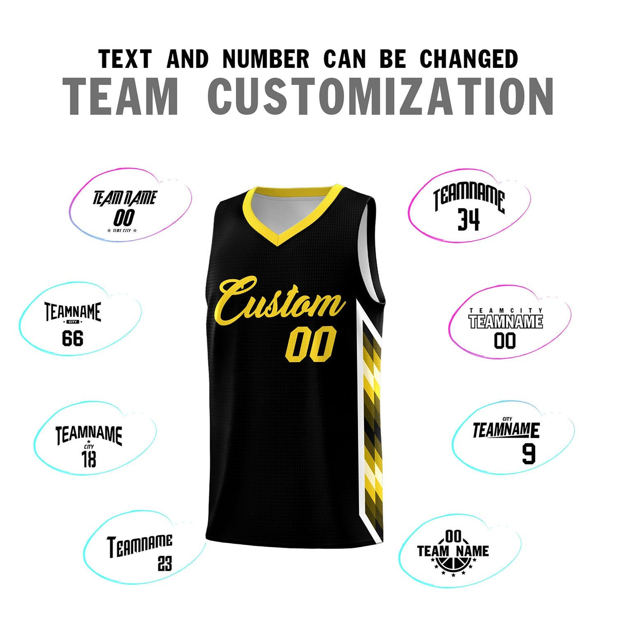 Custom Black Mosaic Gradient Fashion Sports Uniform Basketball Jersey|KXKSHOP