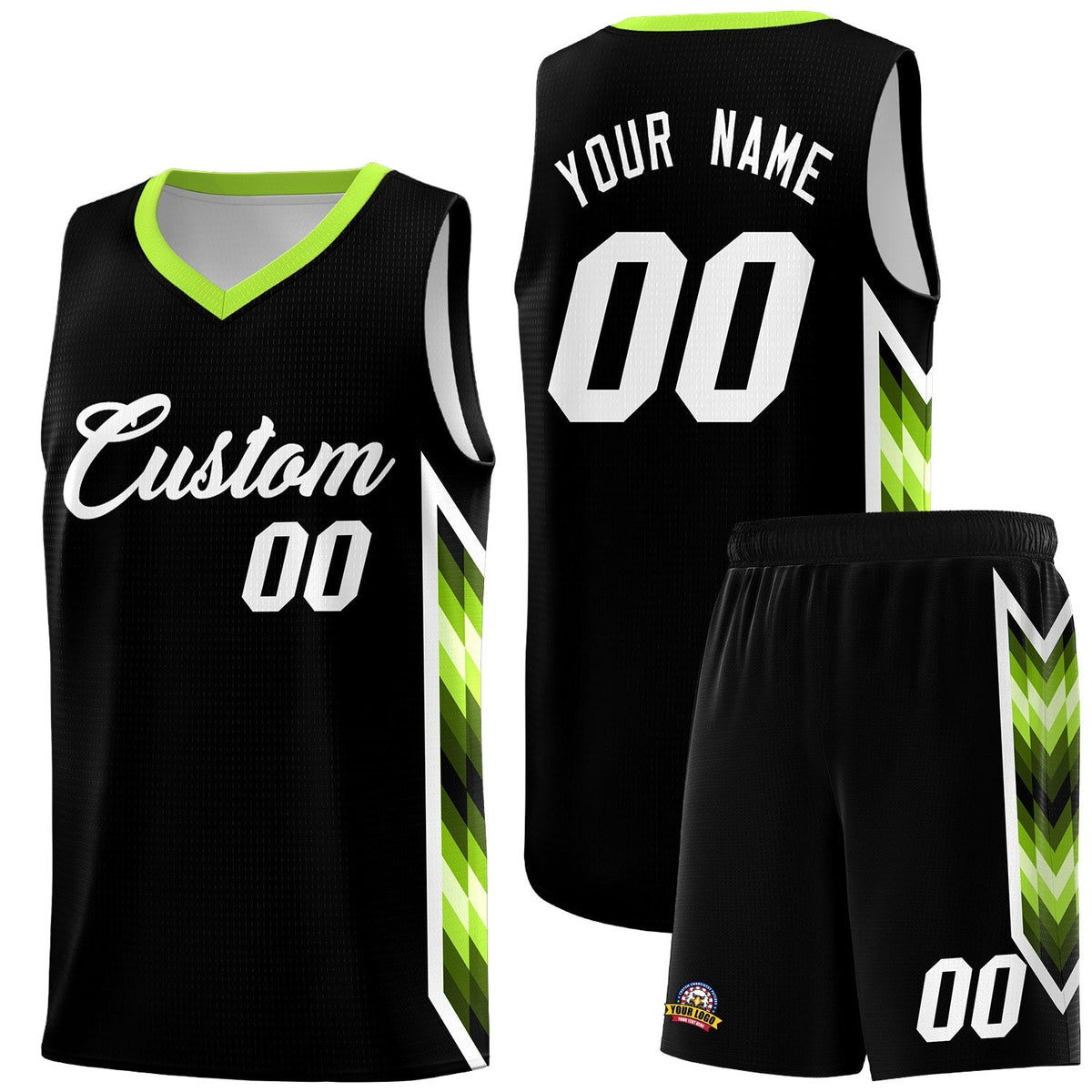 Custom Black Mosaic Gradient Fashion Sports Uniform Basketball Jersey|KXKSHOP