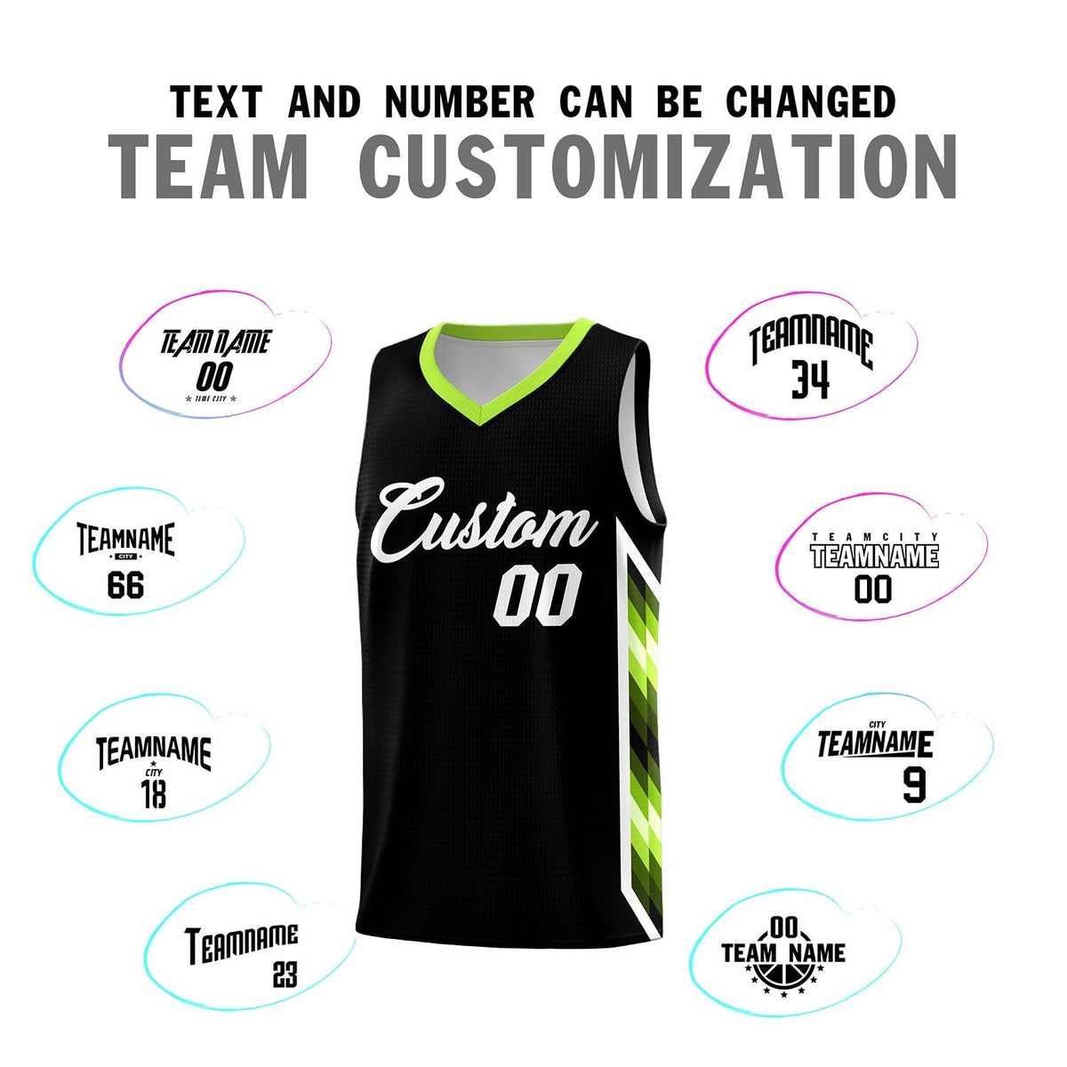 Custom Black Mosaic Gradient Fashion Sports Uniform Basketball Jersey|KXKSHOP