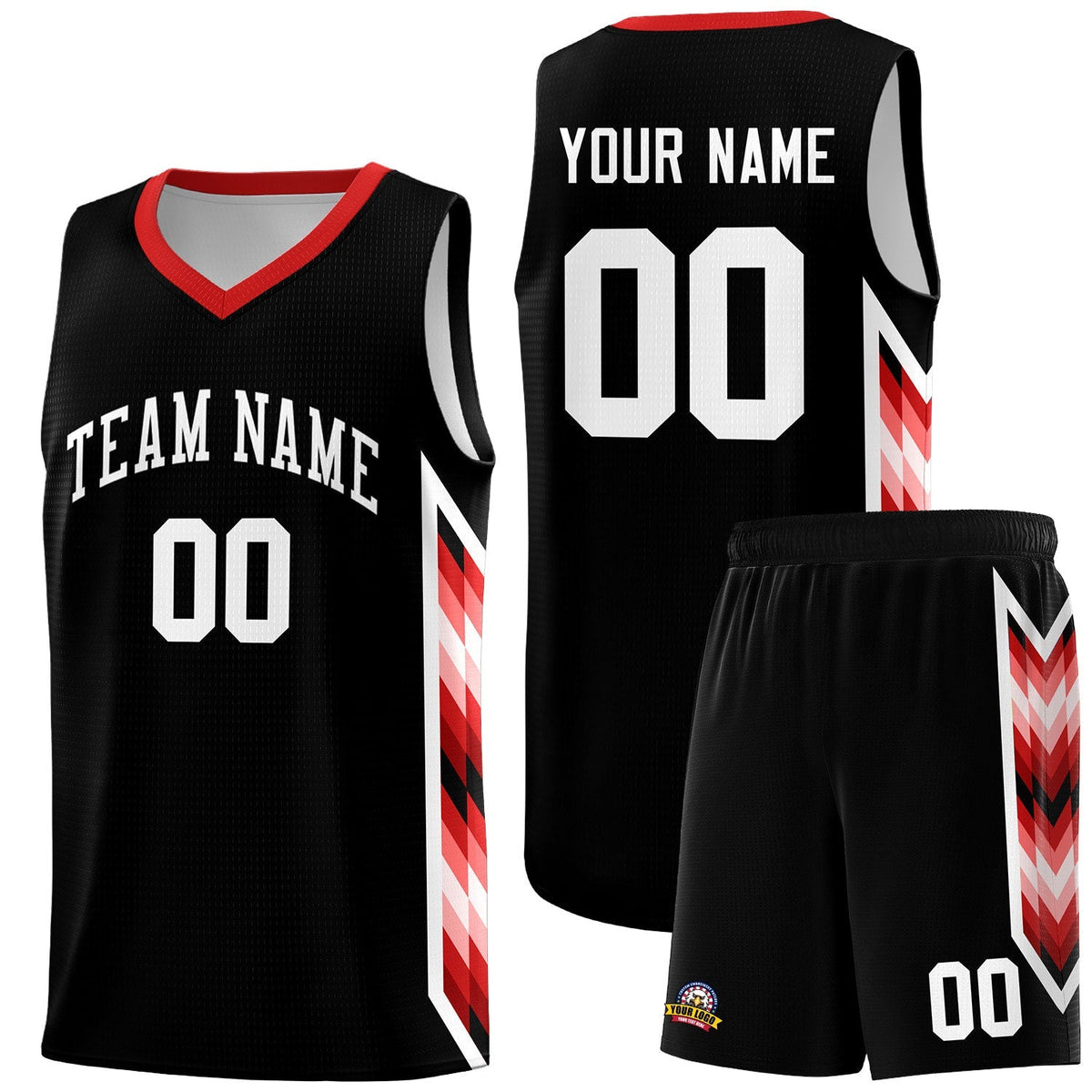 Custom Black Mosaic Gradient Fashion Sports Uniform Basketball Jersey|KXKSHOP
