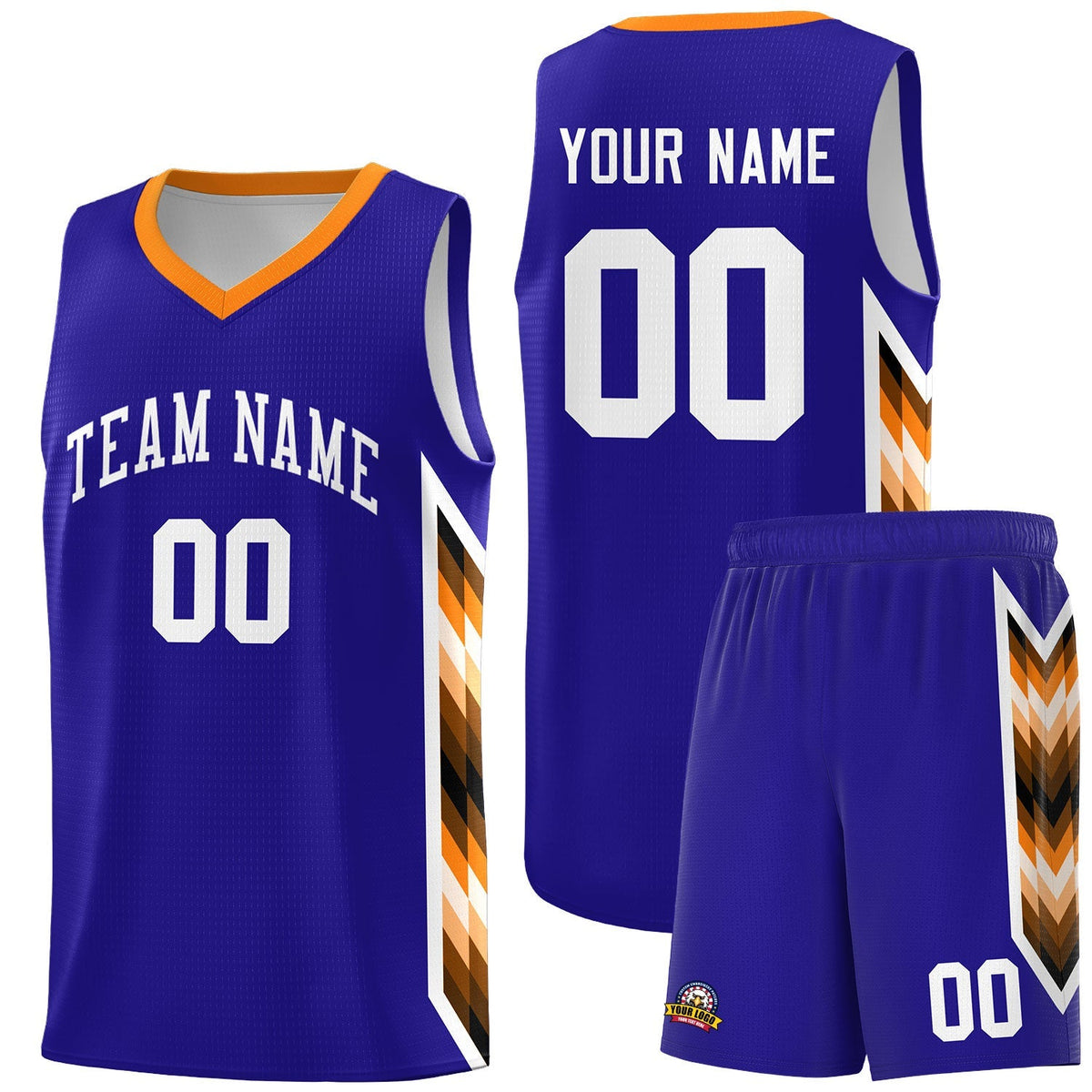 Custom Royal Mosaic Gradient Fashion Sports Uniform Basketball Jersey|KXKSHOP