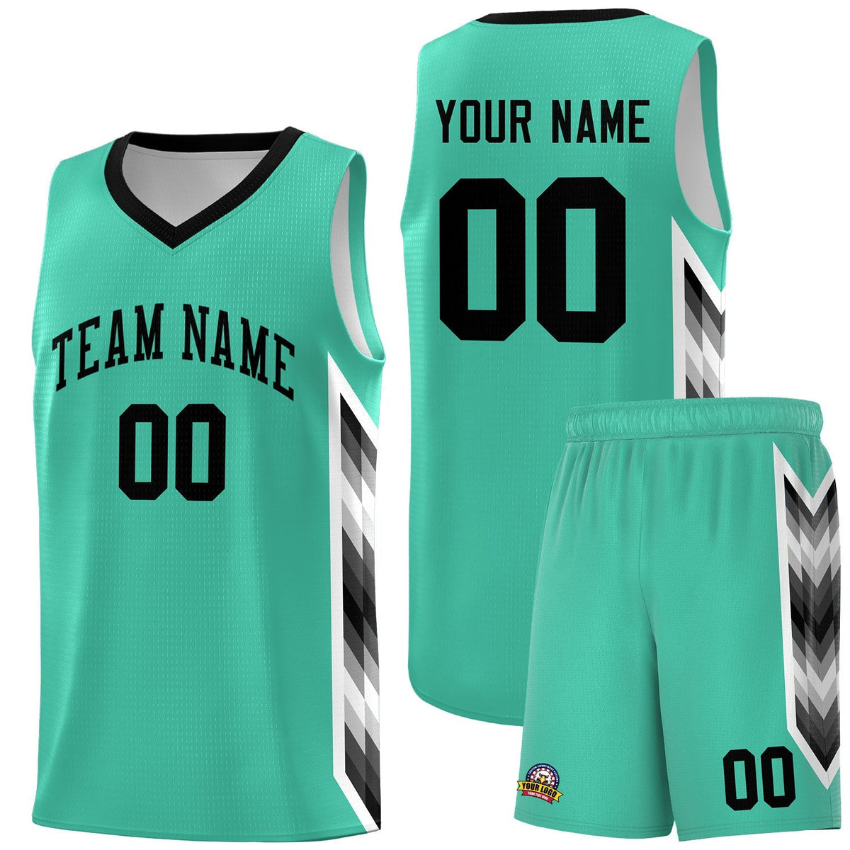 Custom Bright Green Mosaic Gradient Fashion Sports Uniform Basketball Jersey|KXKSHOP