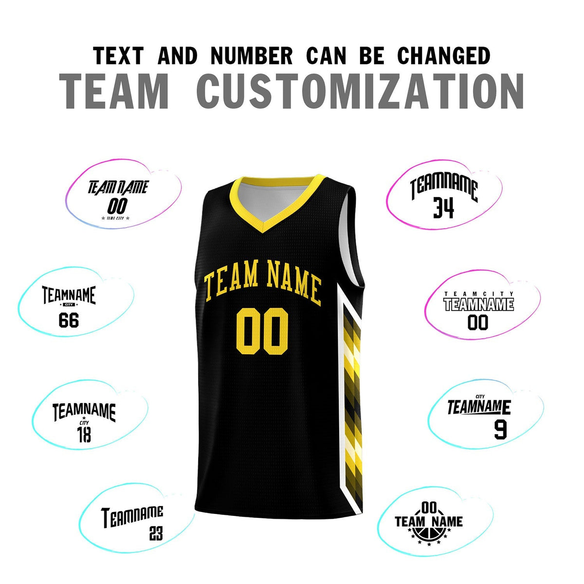 Custom Black Mosaic Gradient Fashion Sports Uniform Basketball Jersey|KXKSHOP
