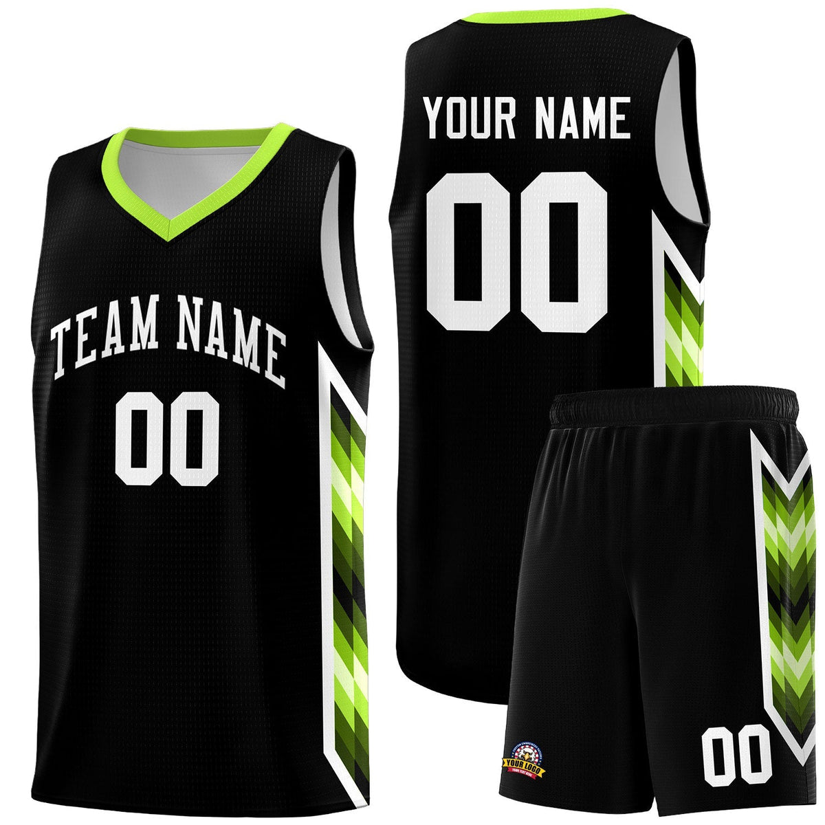 Custom Black Mosaic Gradient Fashion Sports Uniform Basketball Jersey|KXKSHOP