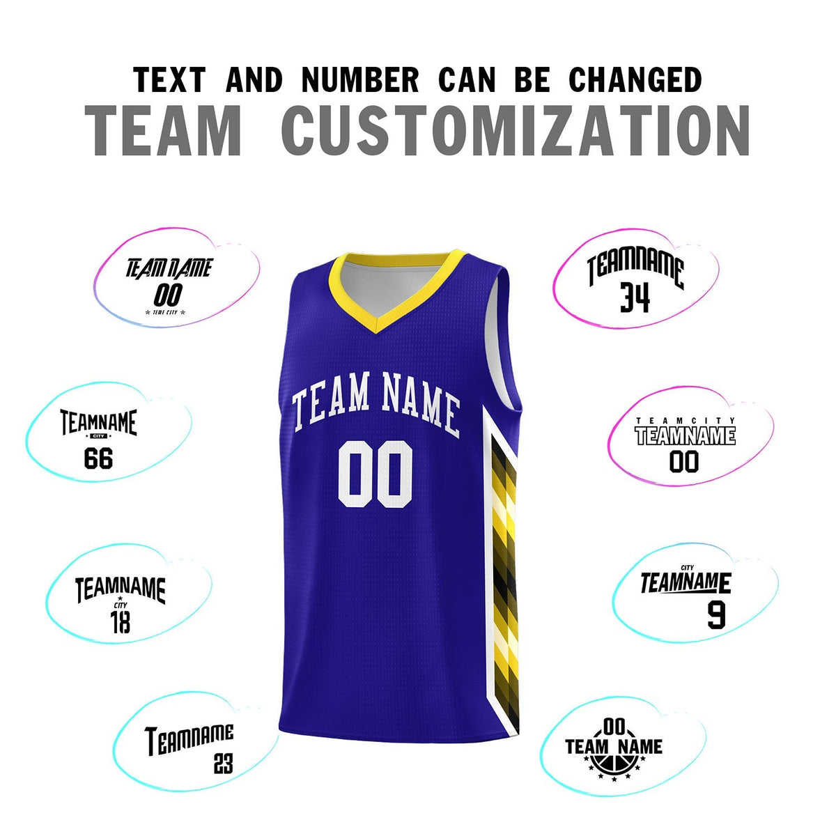 Custom Royal Mosaic Gradient Fashion Sports Uniform Basketball Jersey|KXKSHOP