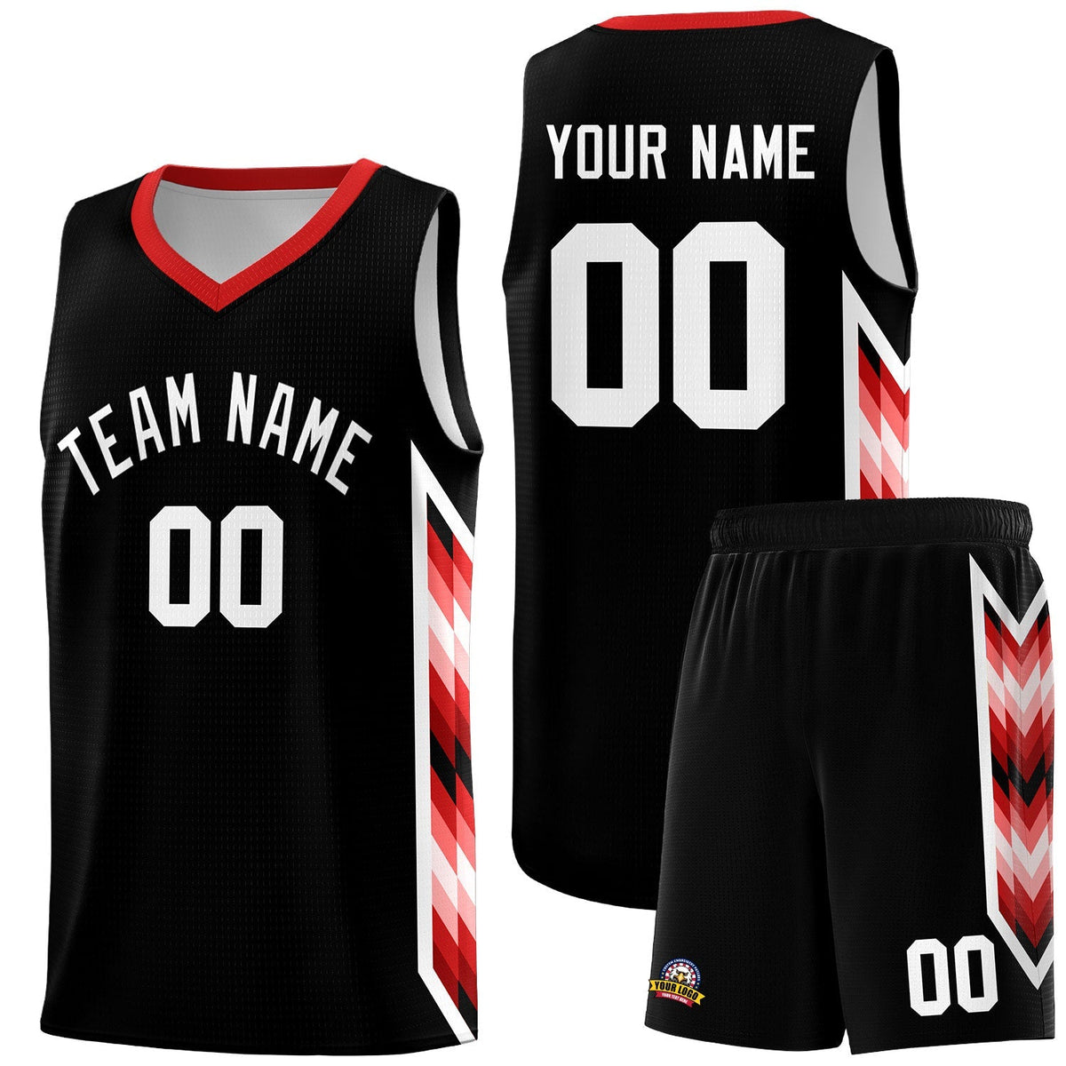 Custom Black Mosaic Gradient Fashion Sports Uniform Basketball Jersey|KXKSHOP