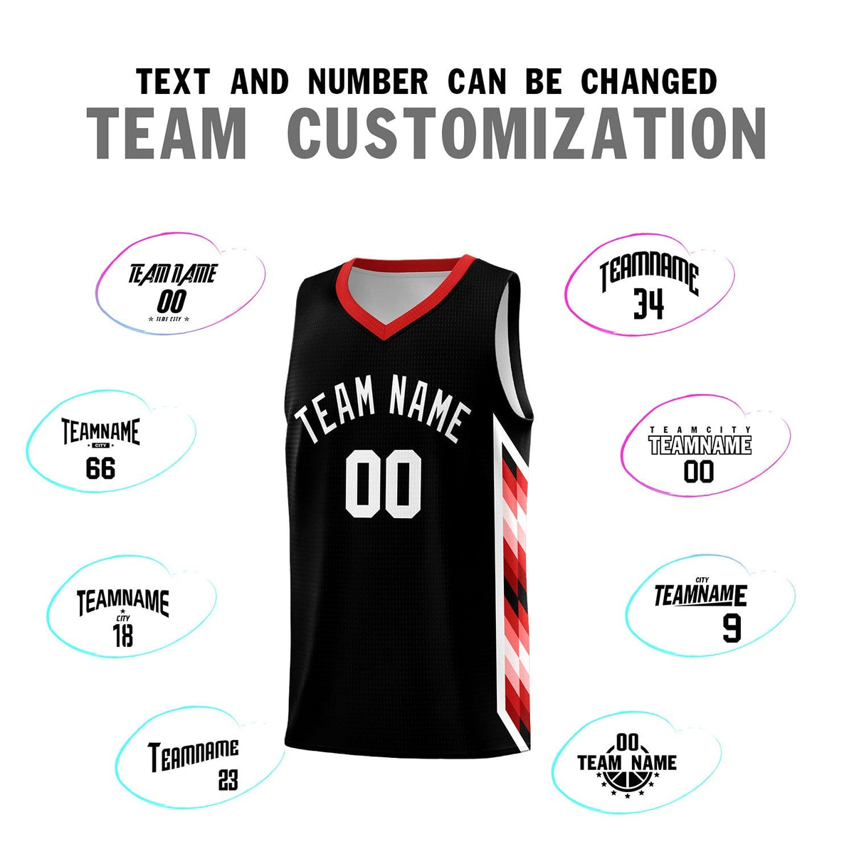 Custom Black Mosaic Gradient Fashion Sports Uniform Basketball Jersey|KXKSHOP