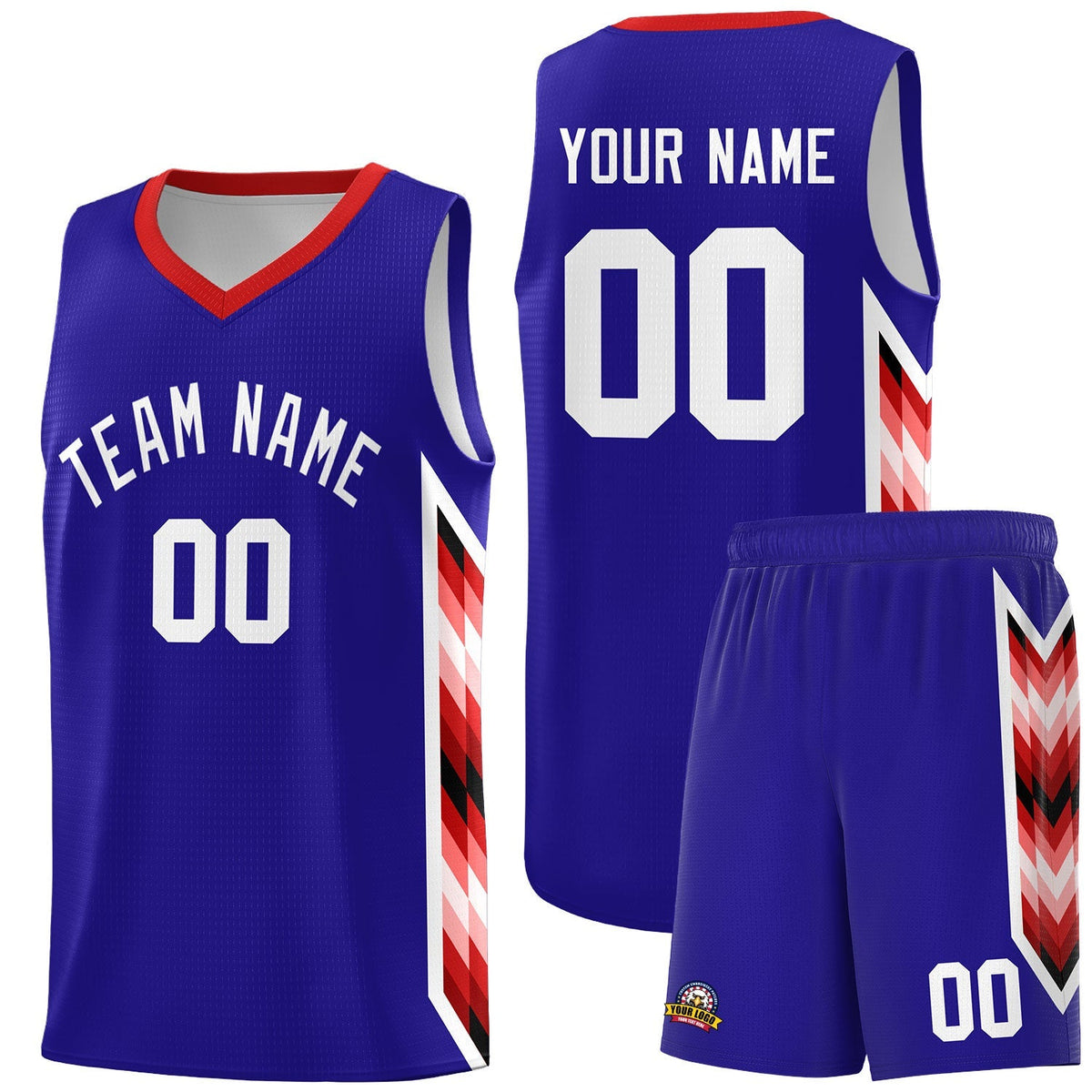 Custom Royal Mosaic Gradient Fashion Sports Uniform Basketball Jersey|KXKSHOP