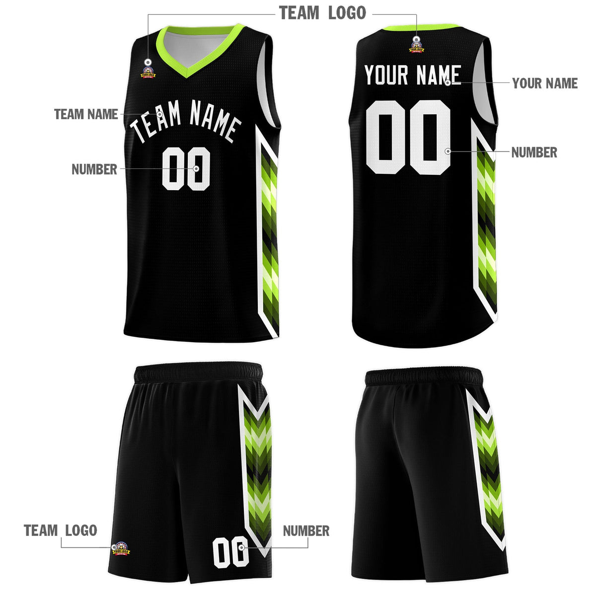 Custom Black Mosaic Gradient Fashion Sports Uniform Basketball Jersey|KXKSHOP