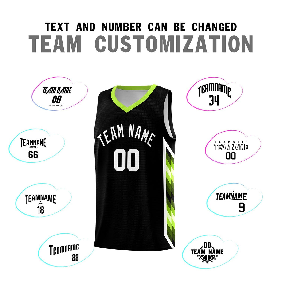 Custom Black Mosaic Gradient Fashion Sports Uniform Basketball Jersey|KXKSHOP