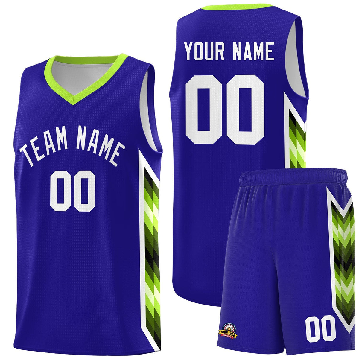 Custom Royal Mosaic Gradient Fashion Sports Uniform Basketball Jersey|KXKSHOP
