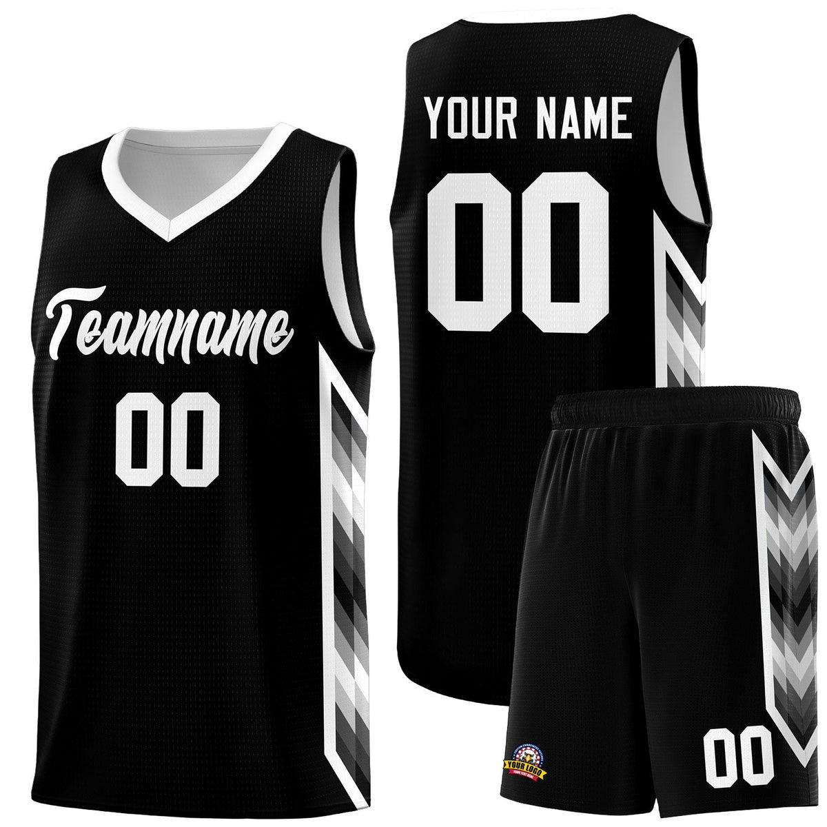 Custom Black Mosaic Gradient Fashion Sports Uniform Basketball Jersey|KXKSHOP