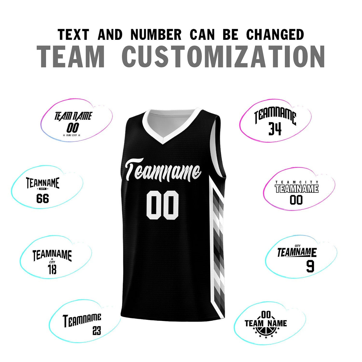 Custom Black Mosaic Gradient Fashion Sports Uniform Basketball Jersey|KXKSHOP