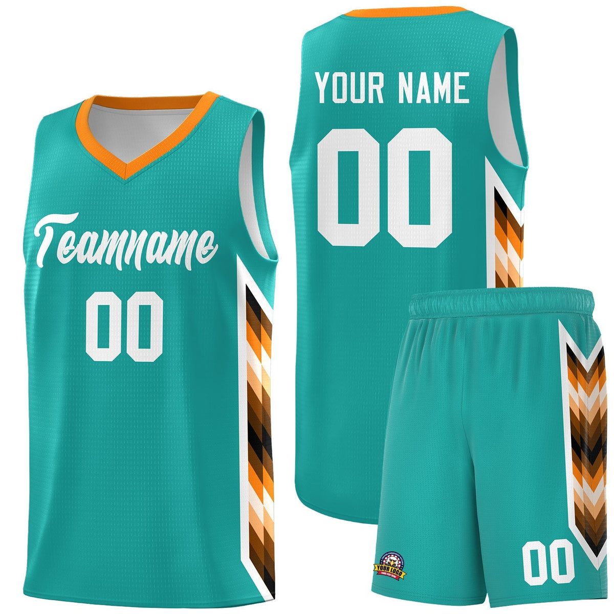 Custom Aqua Mosaic Gradient Fashion Sports Uniform Basketball Jersey|KXKSHOP
