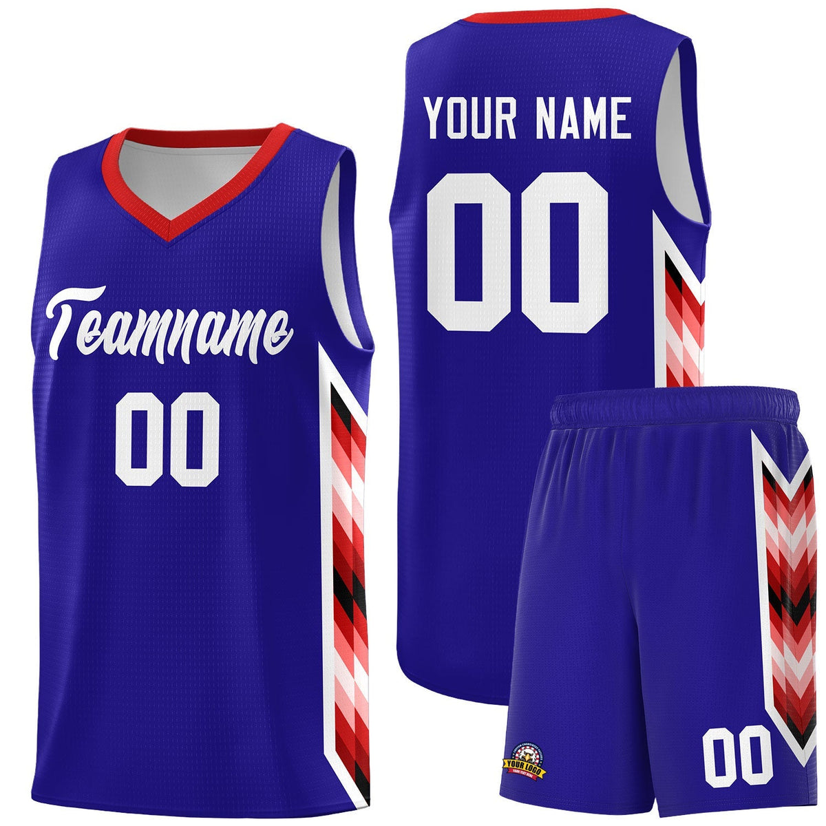 Custom Royal Mosaic Gradient Fashion Sports Uniform Basketball Jersey|KXKSHOP