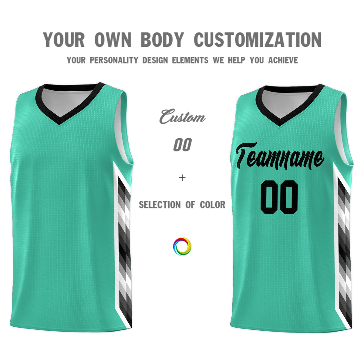 Custom Bright Green Mosaic Gradient Fashion Sports Uniform Basketball Jersey|KXKSHOP