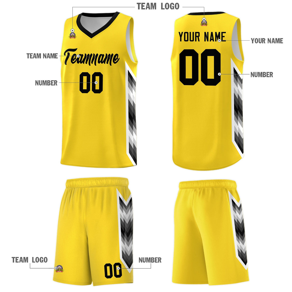 Custom Gold Mosaic Gradient Fashion Sports Uniform Basketball Jersey|KXKSHOP