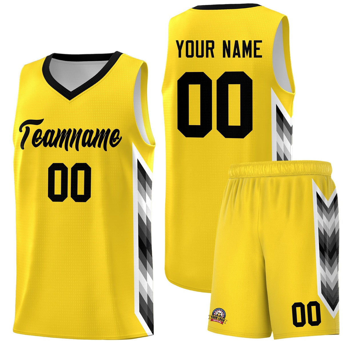 Custom Gold Mosaic Gradient Fashion Sports Uniform Basketball Jersey|KXKSHOP