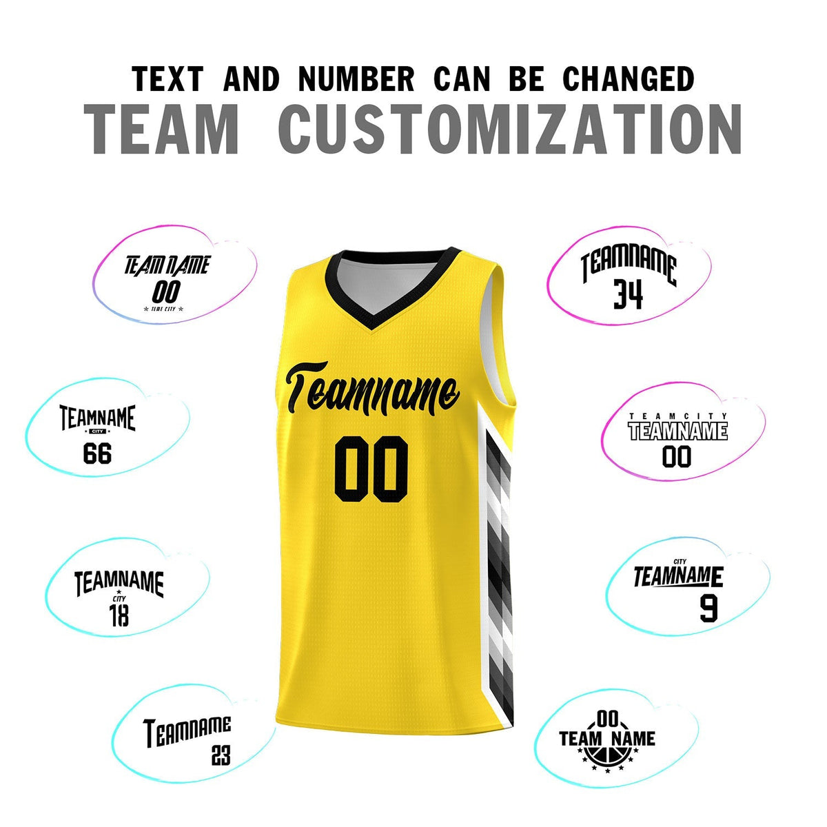 Custom Gold Mosaic Gradient Fashion Sports Uniform Basketball Jersey|KXKSHOP