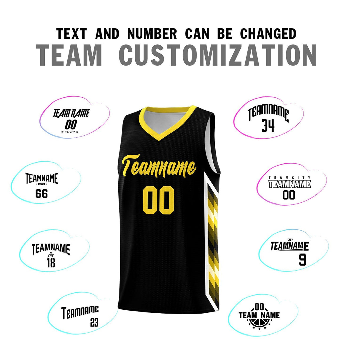 Custom Black Mosaic Gradient Fashion Sports Uniform Basketball Jersey|KXKSHOP