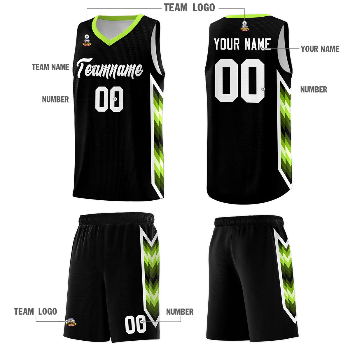 Custom Black Mosaic Gradient Fashion Sports Uniform Basketball Jersey|KXKSHOP