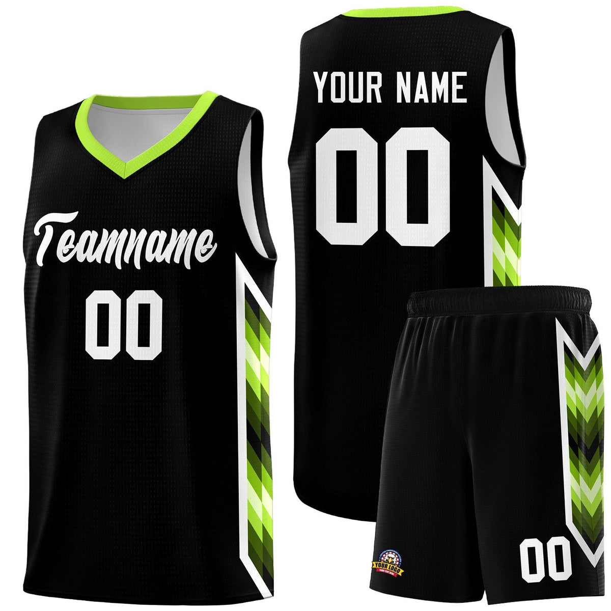 Custom Black Mosaic Gradient Fashion Sports Uniform Basketball Jersey|KXKSHOP