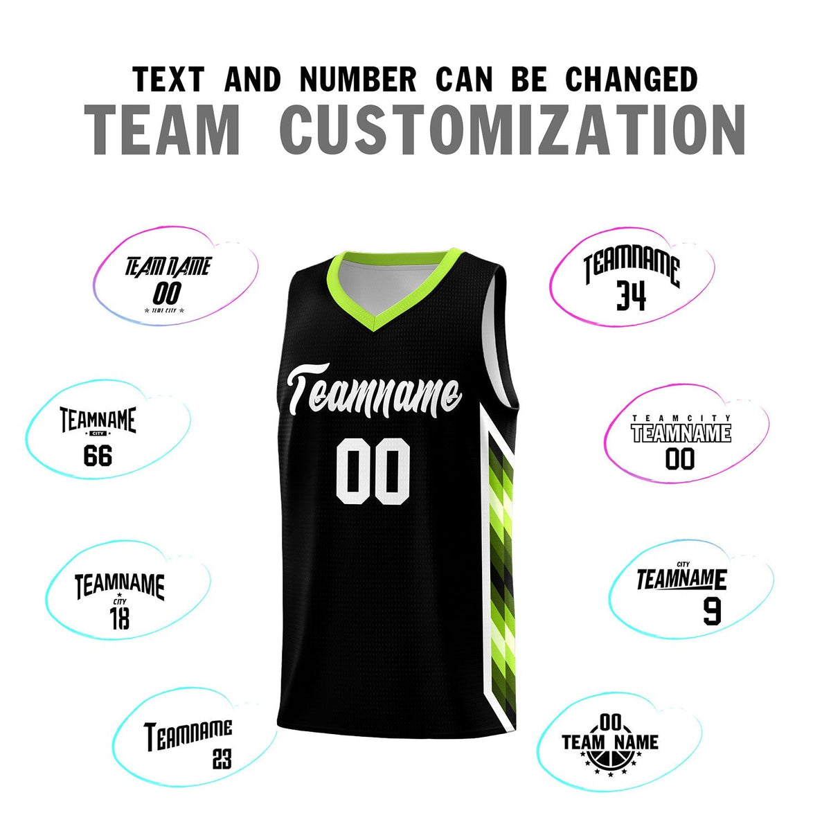 Custom Black Mosaic Gradient Fashion Sports Uniform Basketball Jersey|KXKSHOP