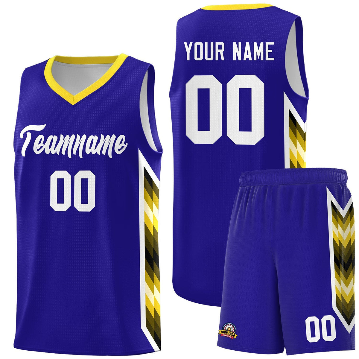 Custom Royal Mosaic Gradient Fashion Sports Uniform Basketball Jersey|KXKSHOP
