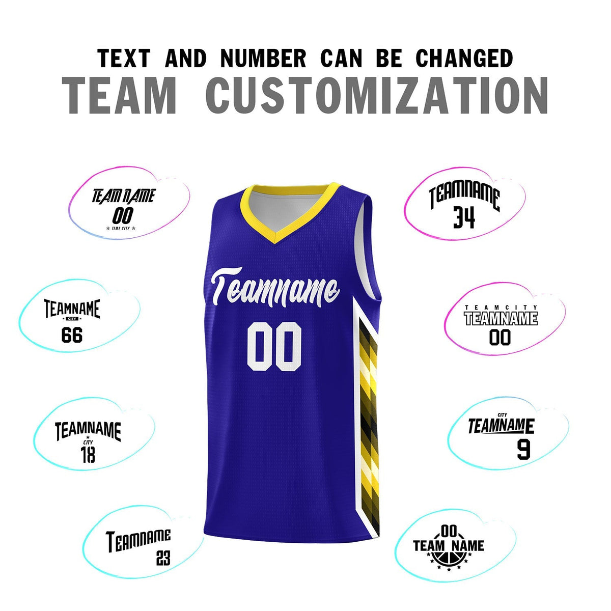 Custom Royal Mosaic Gradient Fashion Sports Uniform Basketball Jersey|KXKSHOP