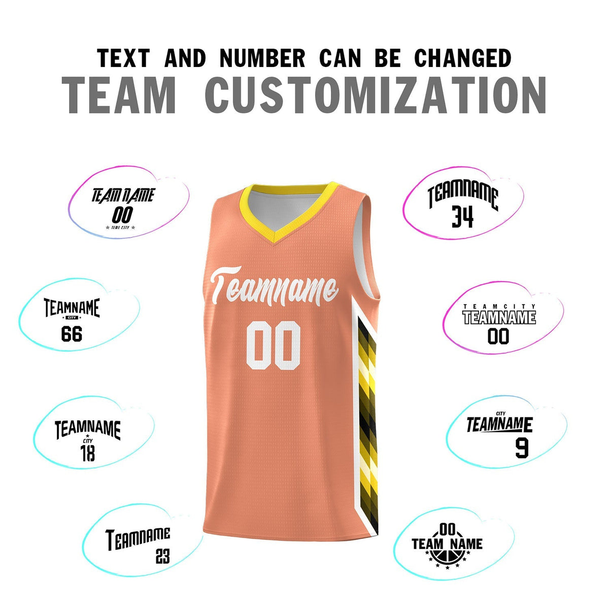 Custom Orange Mosaic Gradient Fashion Sports Uniform Basketball Jersey|KXKSHOP