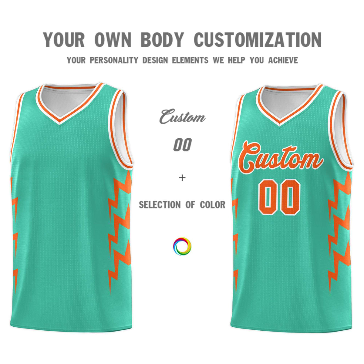 Custom Bright Green Side Lightning Pattern Sports Uniform Basketball Jersey|KXKSHOP