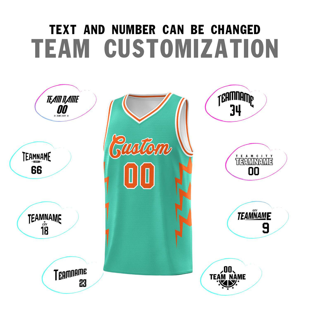 Custom Bright Green Side Lightning Pattern Sports Uniform Basketball Jersey|KXKSHOP