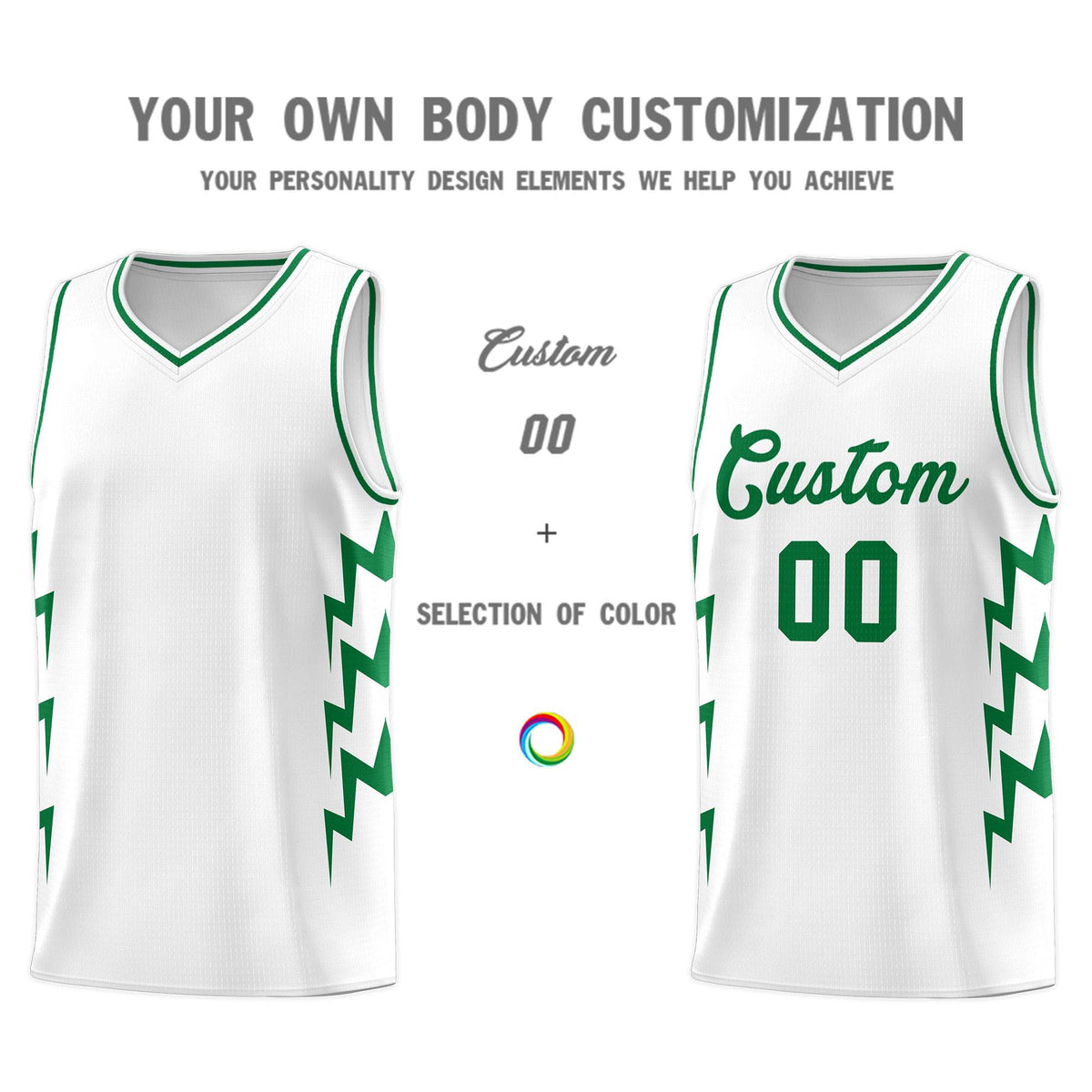 Custom White Side Lightning Pattern Sports Uniform Basketball Jersey|KXKSHOP