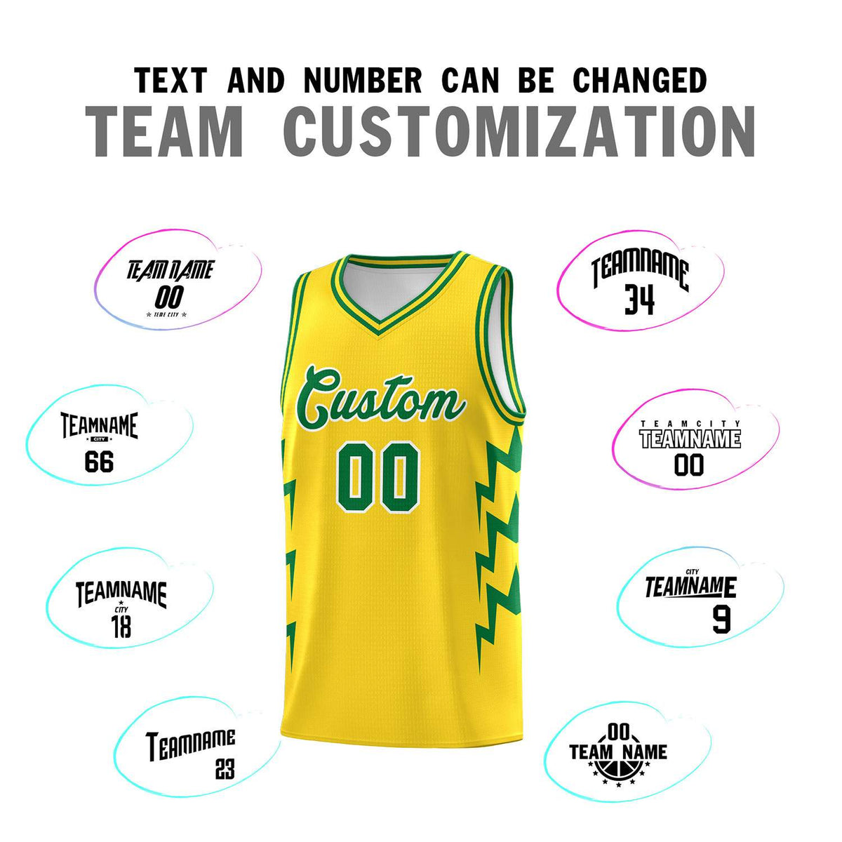 Custom Gold Side Lightning Pattern Sports Uniform Basketball Jersey|KXKSHOP