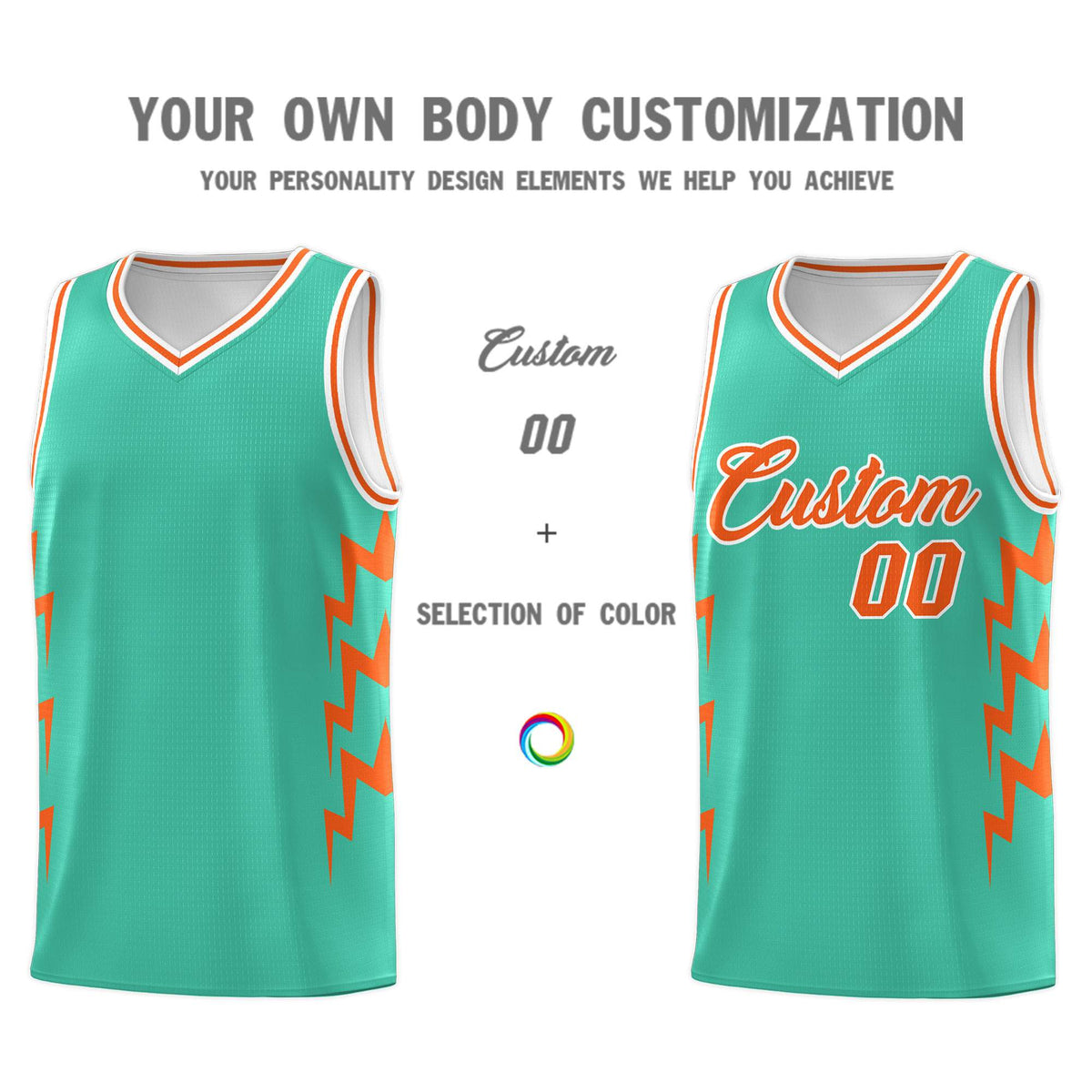Custom Bright Green Side Lightning Pattern Sports Uniform Basketball Jersey|KXKSHOP