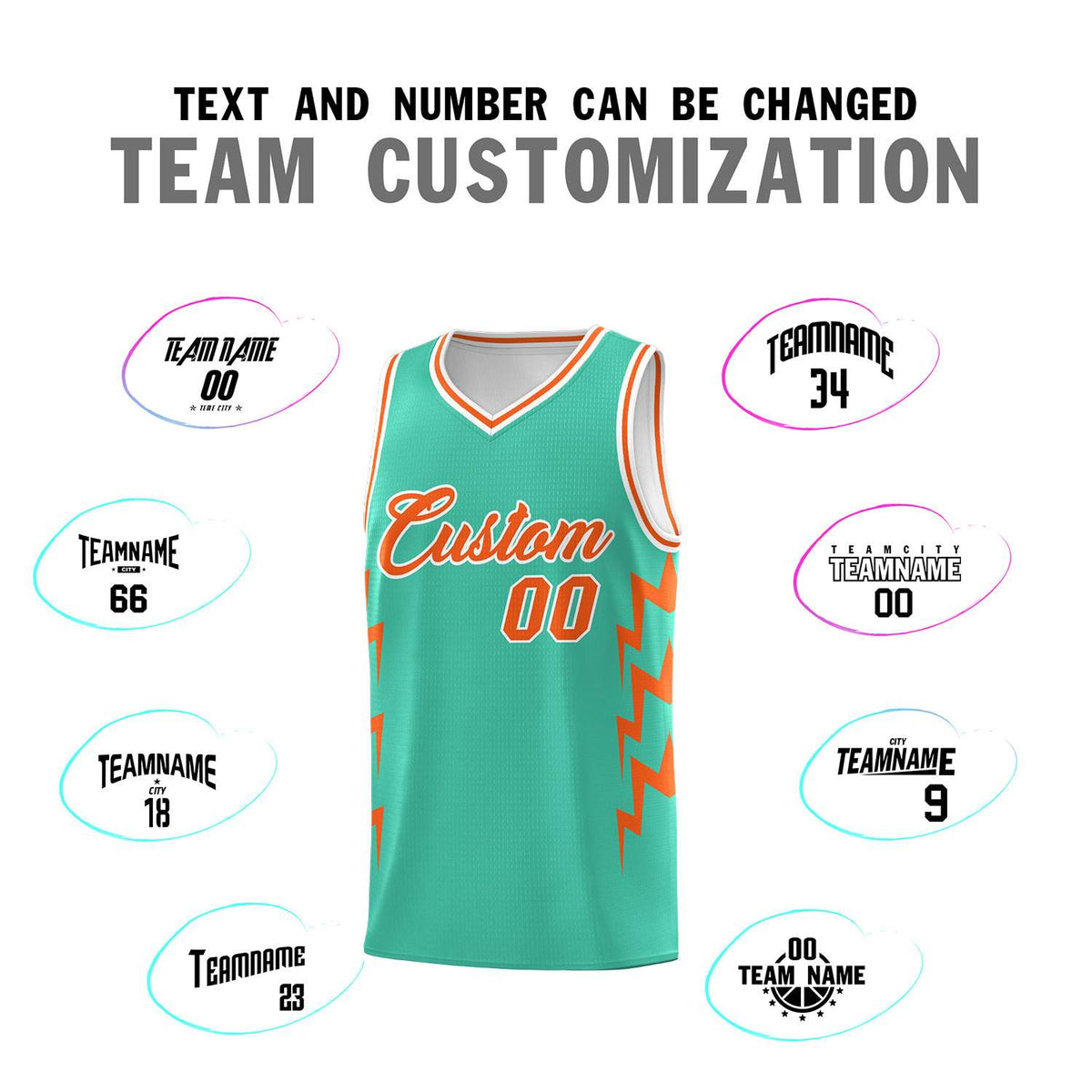 Custom Bright Green Side Lightning Pattern Sports Uniform Basketball Jersey|KXKSHOP