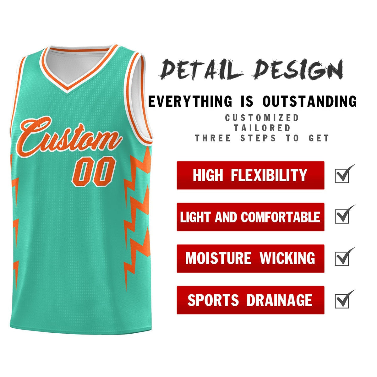Custom Bright Green Side Lightning Pattern Sports Uniform Basketball Jersey|KXKSHOP