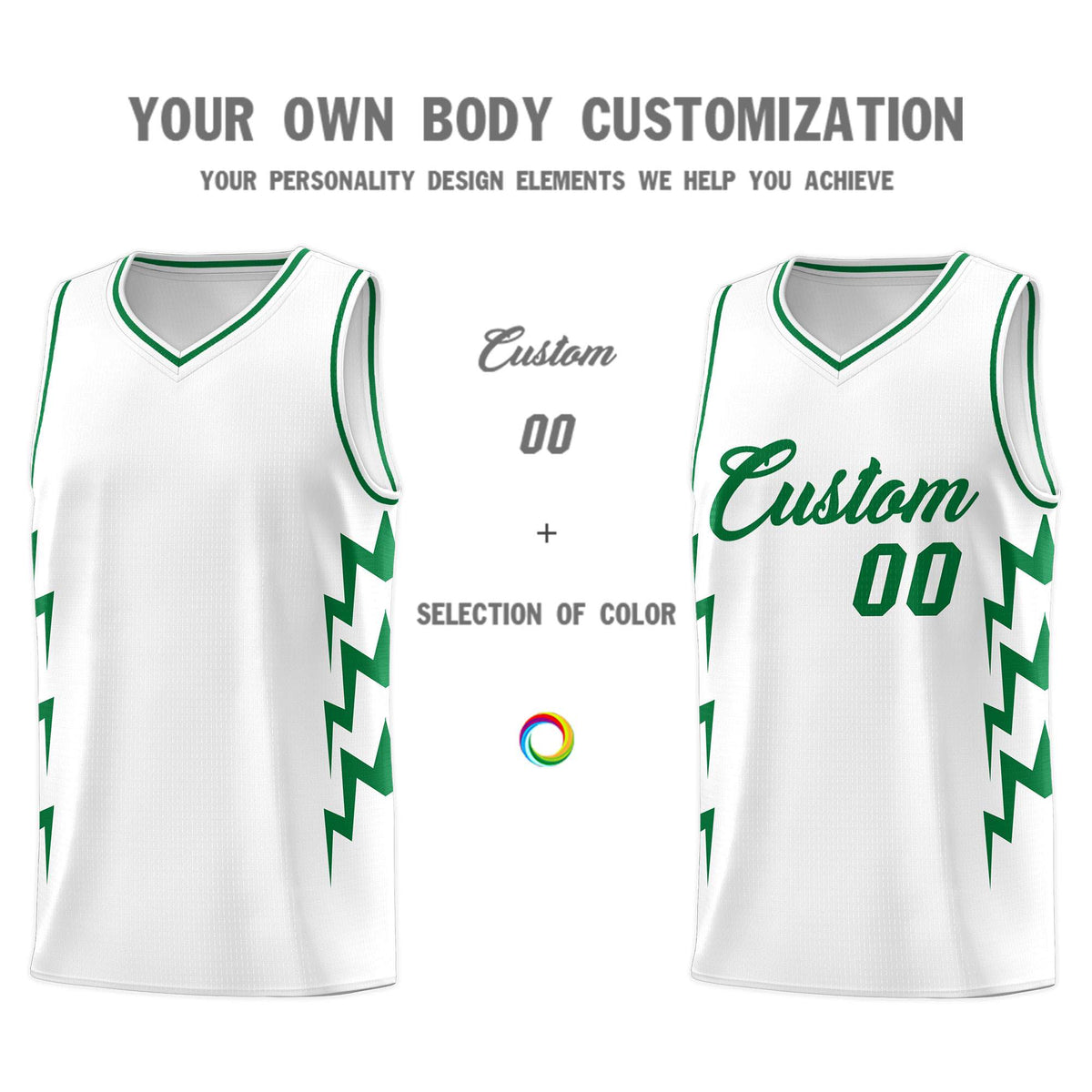 Custom White Side Lightning Pattern Sports Uniform Basketball Jersey|KXKSHOP
