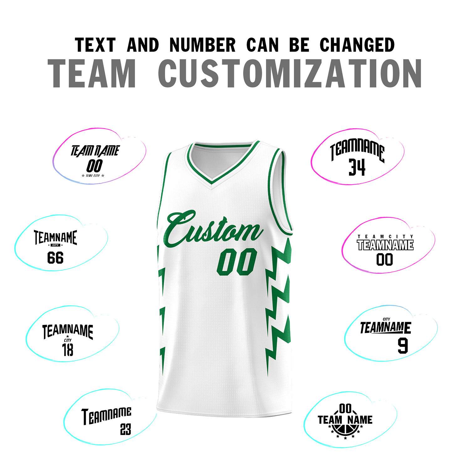 Custom White Side Lightning Pattern Sports Uniform Basketball Jersey|KXKSHOP