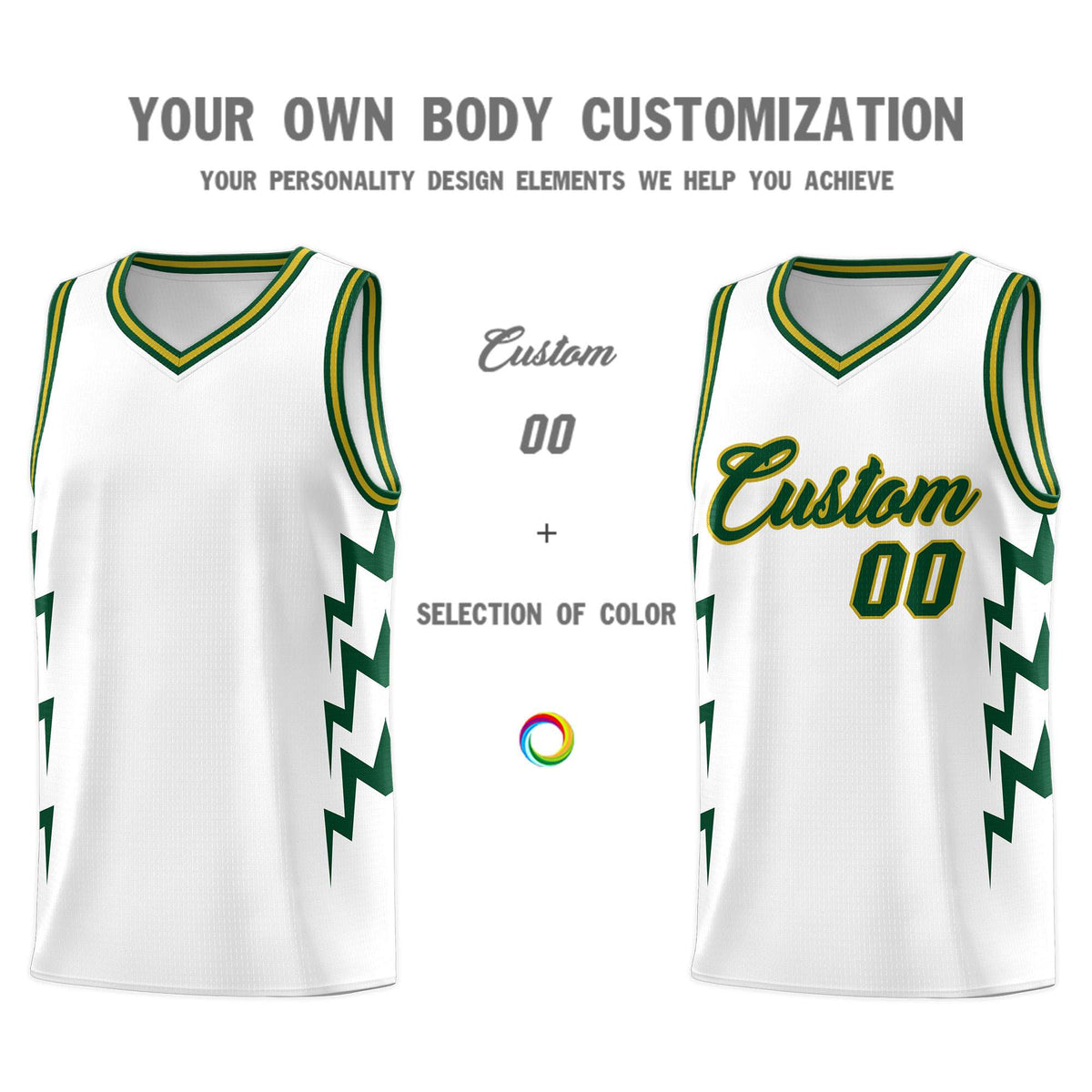 Custom White Side Lightning Pattern Sports Uniform Basketball Jersey|KXKSHOP