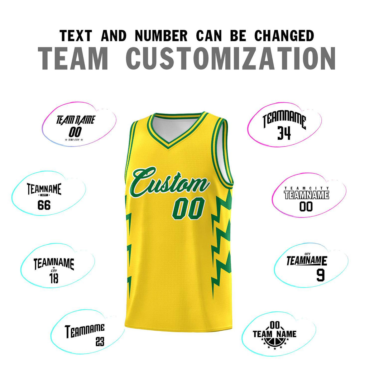 Custom Gold Side Lightning Pattern Sports Uniform Basketball Jersey|KXKSHOP