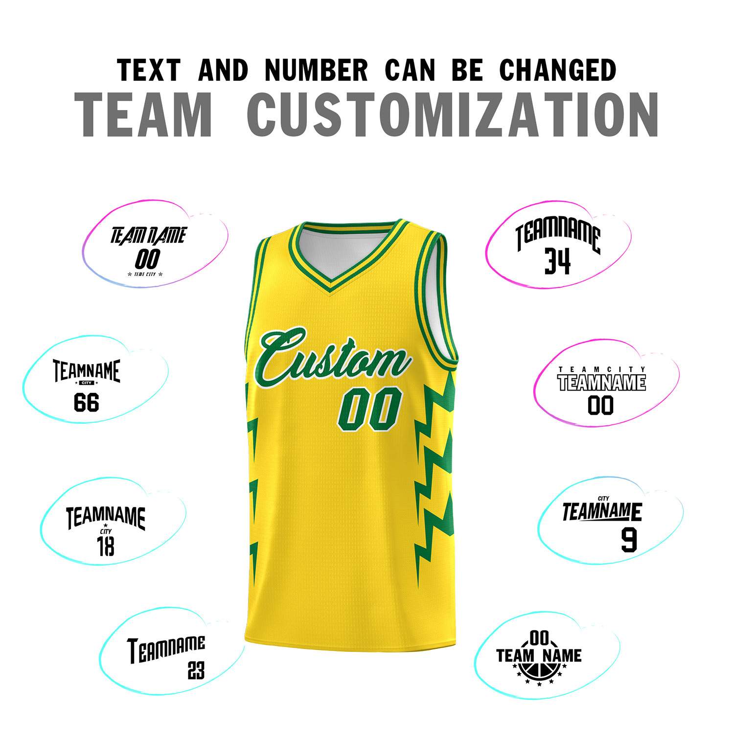 Custom Gold Side Lightning Pattern Sports Uniform Basketball Jersey|KXKSHOP