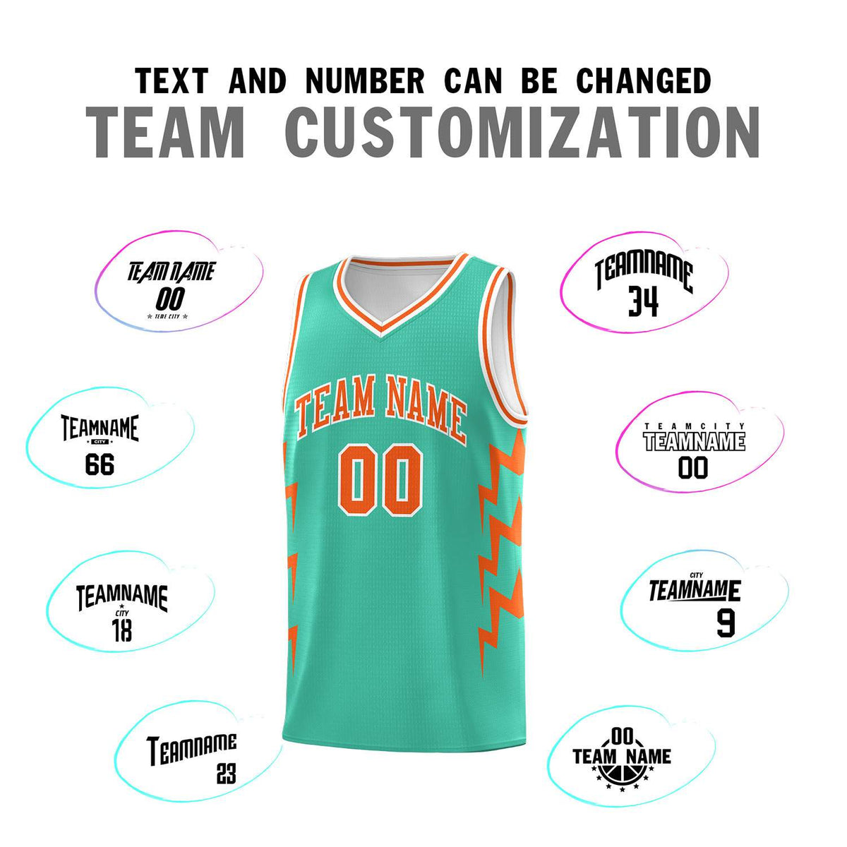 Custom Bright Green Side Lightning Pattern Sports Uniform Basketball Jersey|KXKSHOP