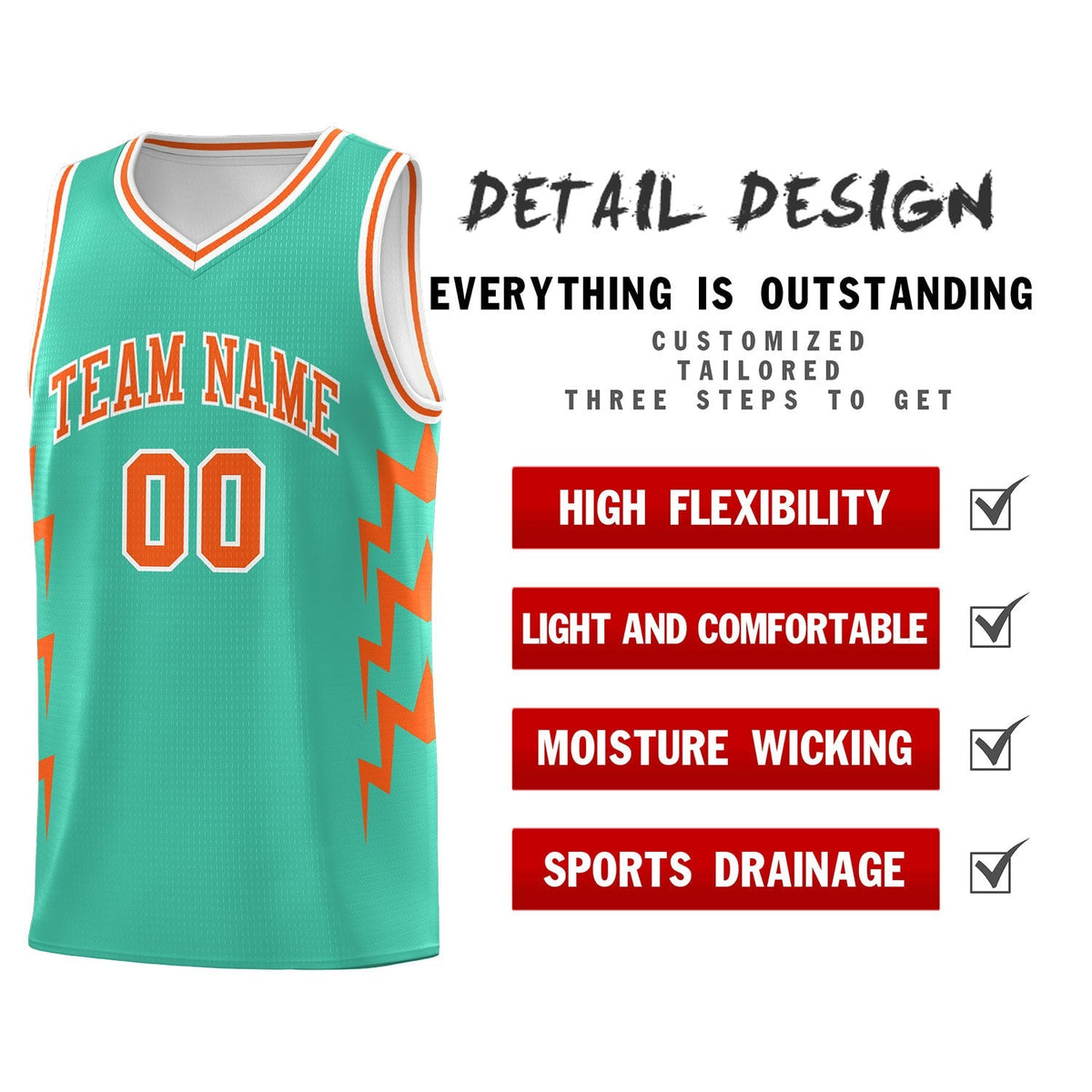 Custom Bright Green Side Lightning Pattern Sports Uniform Basketball Jersey|KXKSHOP