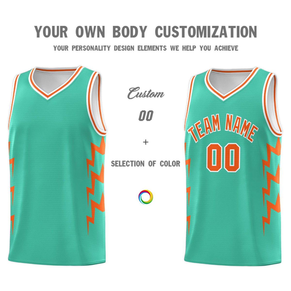 Custom Bright Green Side Lightning Pattern Sports Uniform Basketball Jersey|KXKSHOP