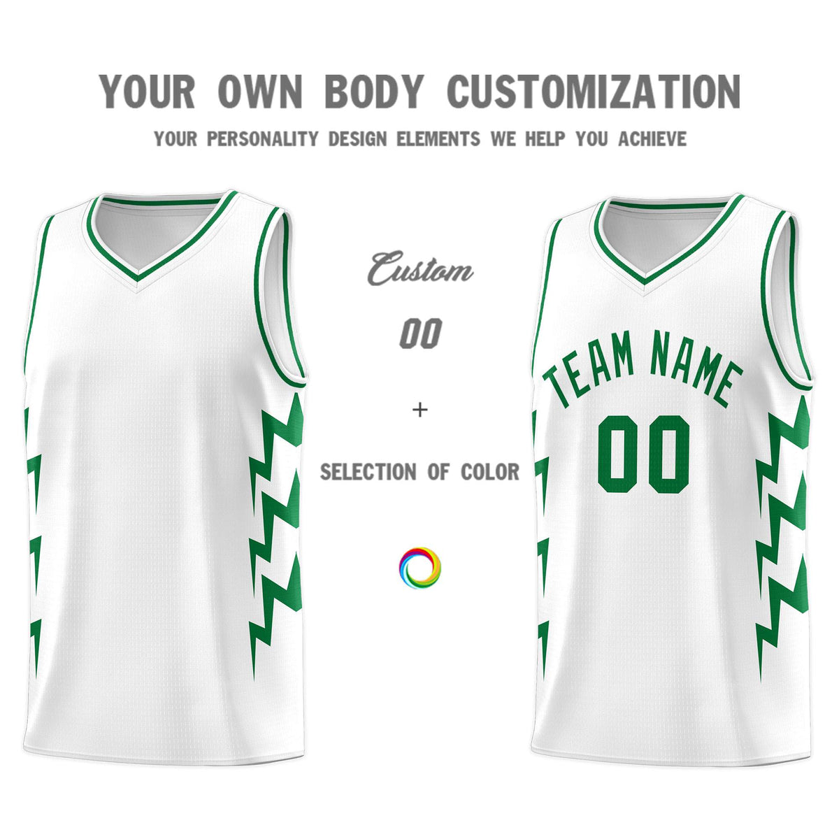Custom White Side Lightning Pattern Sports Uniform Basketball Jersey|KXKSHOP