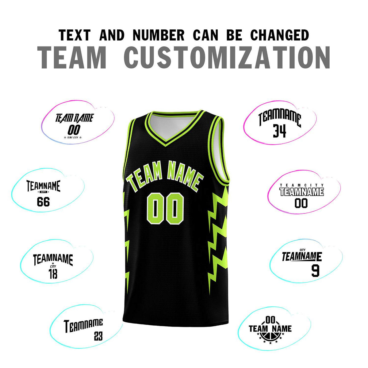 Custom Black Side Lightning Pattern Sports Uniform Basketball Jersey|KXKSHOP